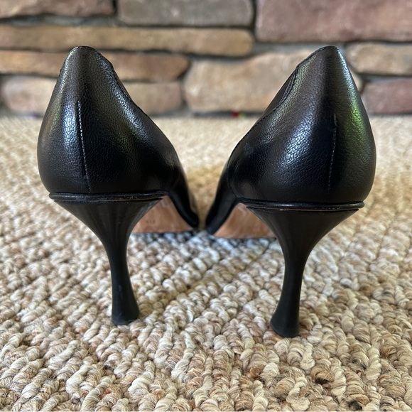 Gucci Pointed Toe Pumps/Kitten Heels, Leather; Gucci 115157 Pump, Black, Size 7 - Picture 14 of 14